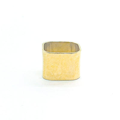 14k Gold Square Stovepipe Ring by Judie Raiford in size 9