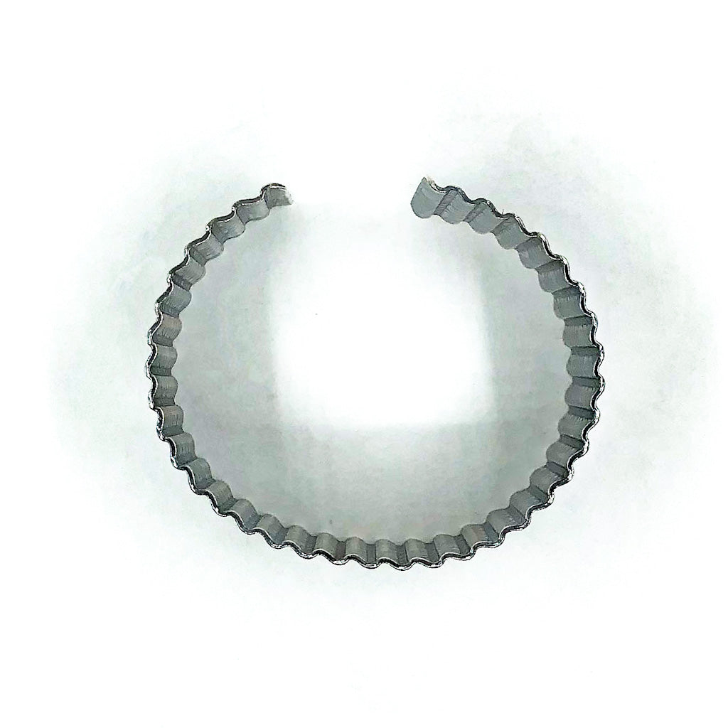 Oxidized Sterling Corrugated Cuff with Cheesecloth Texture