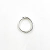 over top view of Sterling Random Theory Skinny Ring by Judie Raiford
