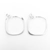 Sterling Square Forged Hoop Earrings