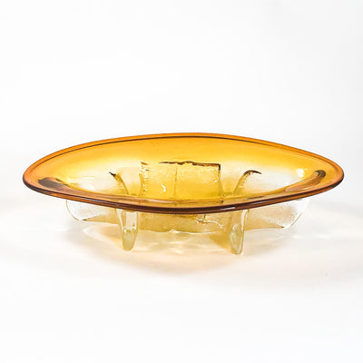 Small Gold Oval Bowl by Neal Drobnis