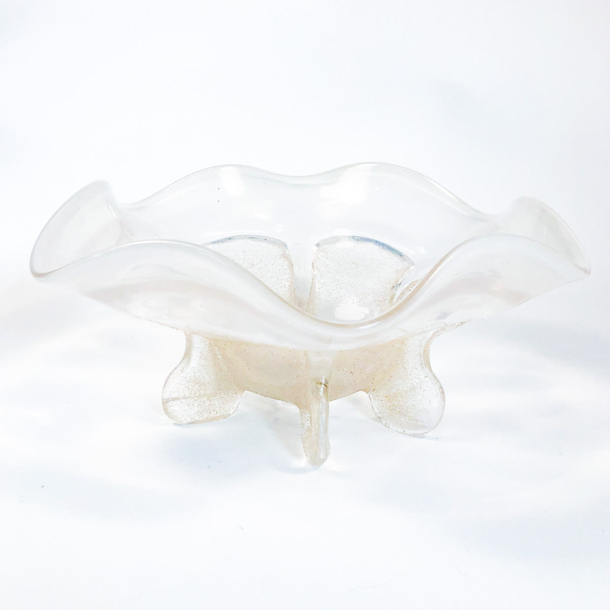 Small Bowl with White, Pink, and Blue Luster by Neal Drobnis