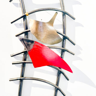 Red Bird and Ginkgo Leaf Ladder