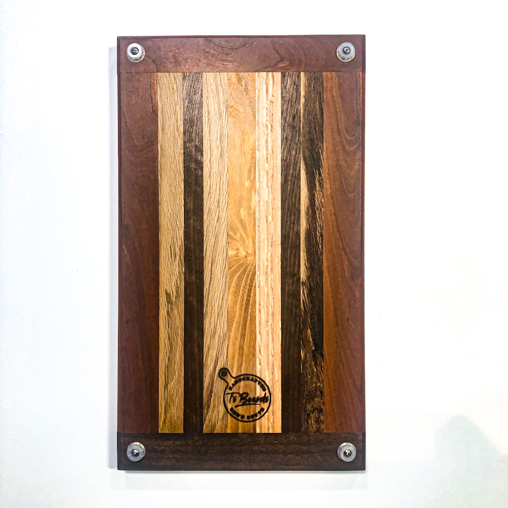 Cutting Board with Oak, Cherry and Walnut