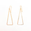 Skinny Hammered Triangle Earrings