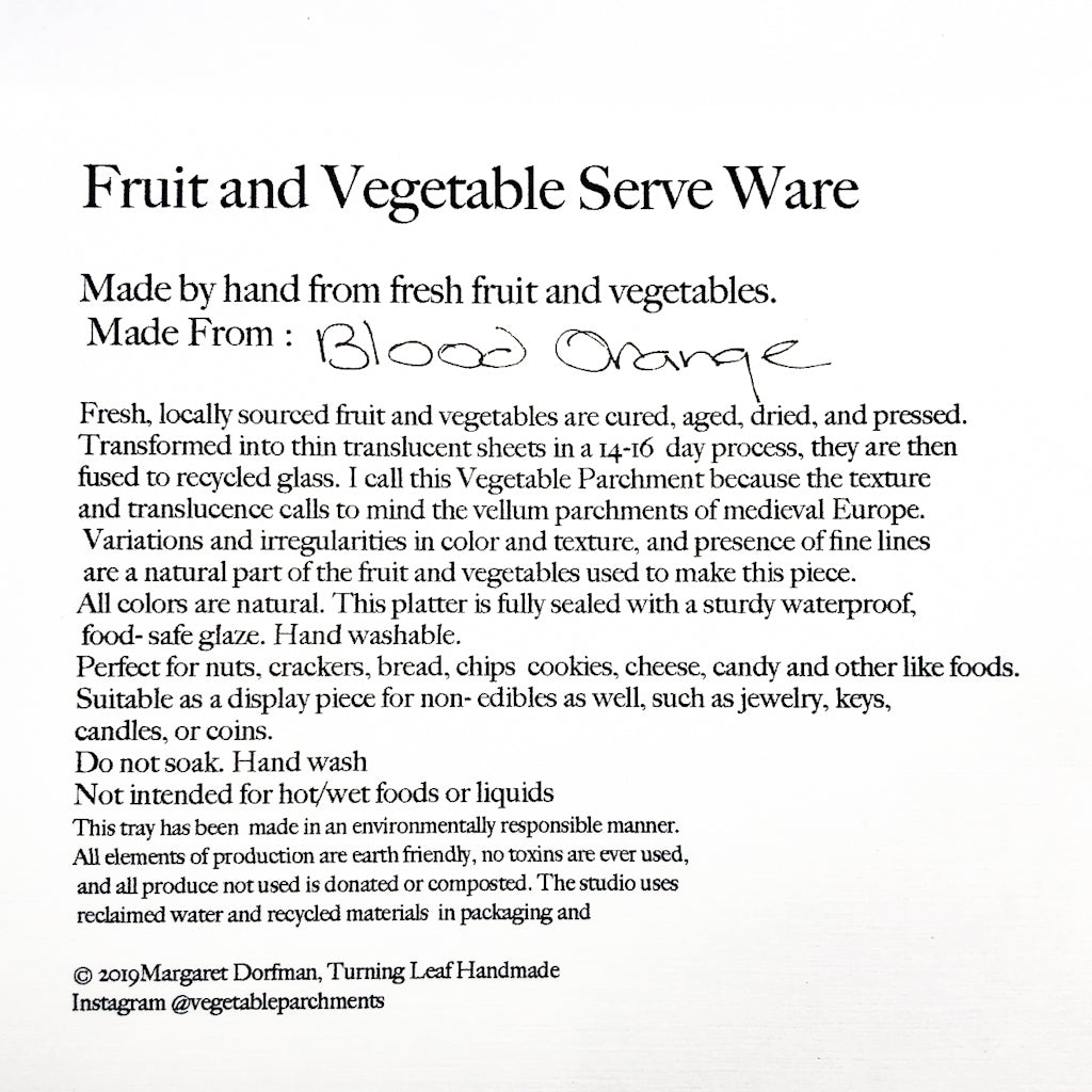 Large Oval Platter with Blood Orange