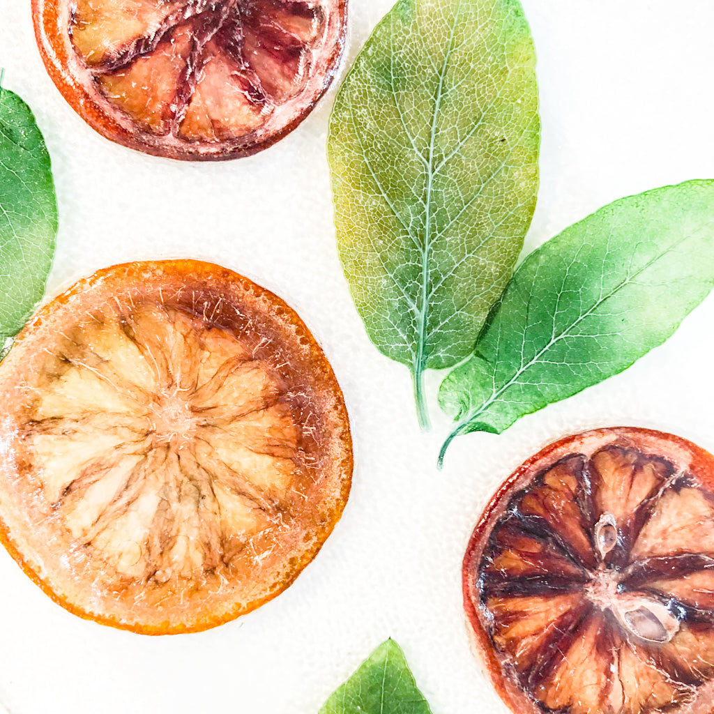 Large Oval Platter with Blood Orange