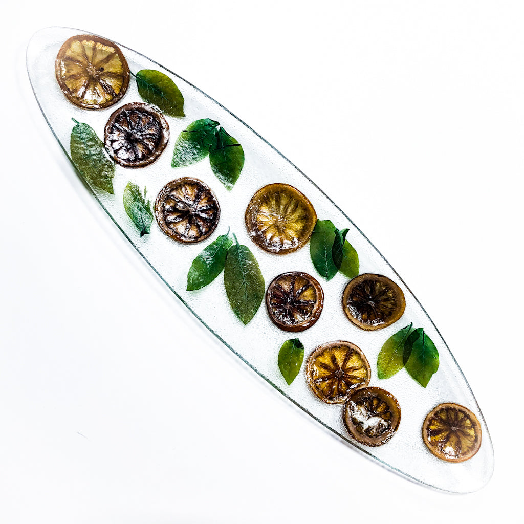 Large Oval Platter with Blood Orange