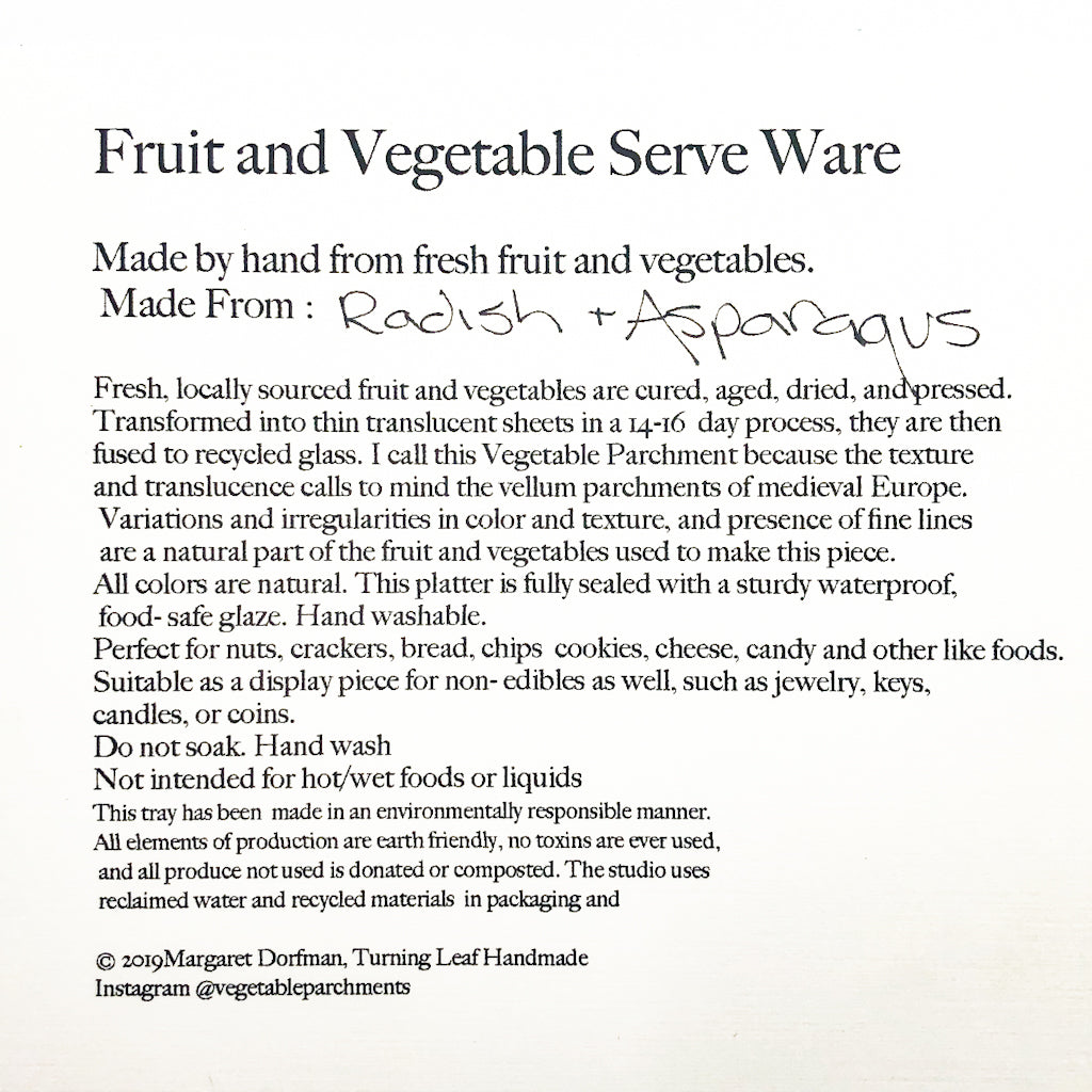 Glass Plate with Asparagus & Radish