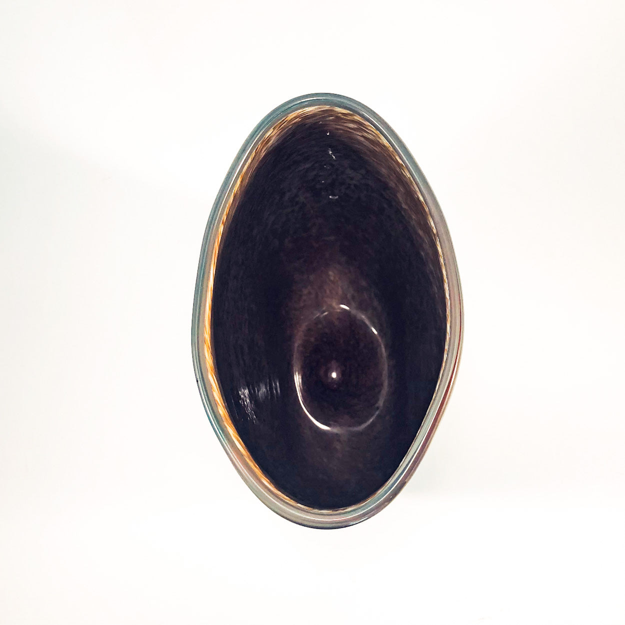 over top view of Ellipsoid Vase by Henry Levine