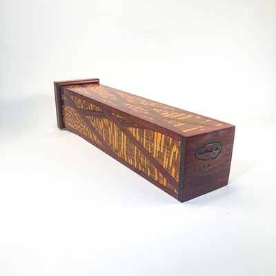 bottom view of Matchstick Box with Purple Heart, Lacewood and Ebony by Kevin Dugan