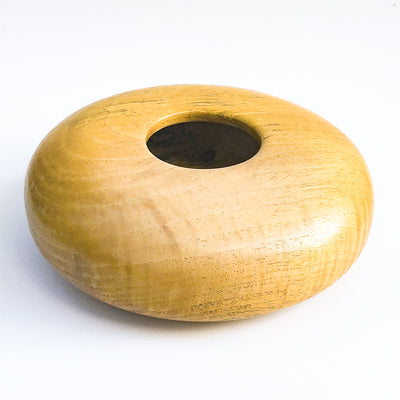 top angle view of Spalted Pecan Bowl Vase by Kevin Dugan