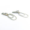 back side of Sterling Rectangles over Ovals Earrings by Donna Burdic