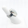 right side view of size 6 Sterling Rainbow Moonstone Ring by Berlin Randall