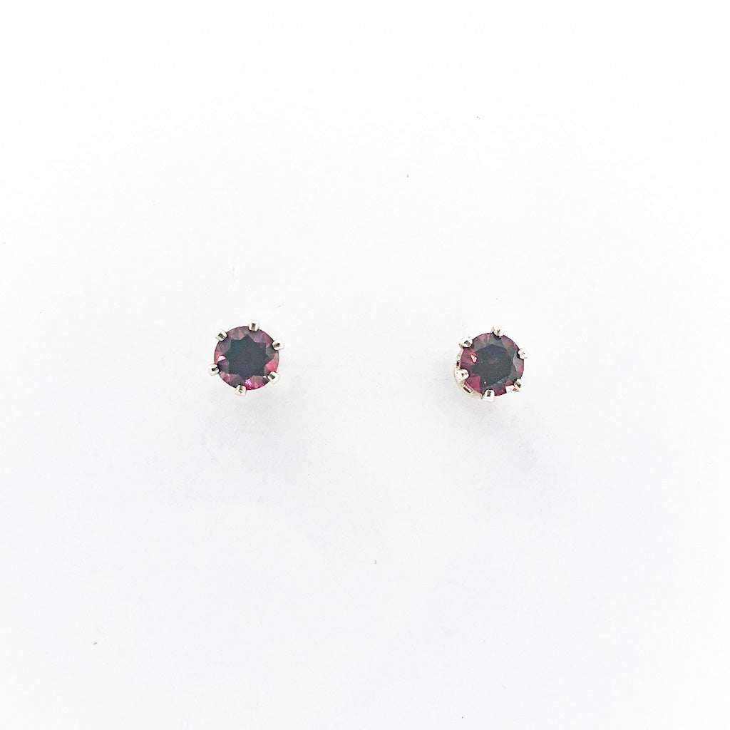 6mm Garnet Stud Earrings by Berlin Randall