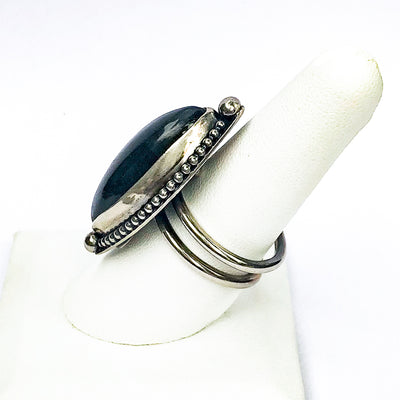alternate side view of size 8.25 Labradorite Ring by Berlin Randall