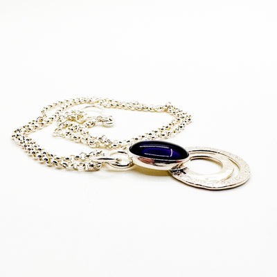 Sterling Smoke Ring Amethyst Necklace