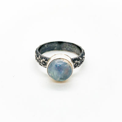 Moonstone Ring with Handmade Bezel
