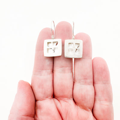 Square Sterling Windows of Opportunity Earrings