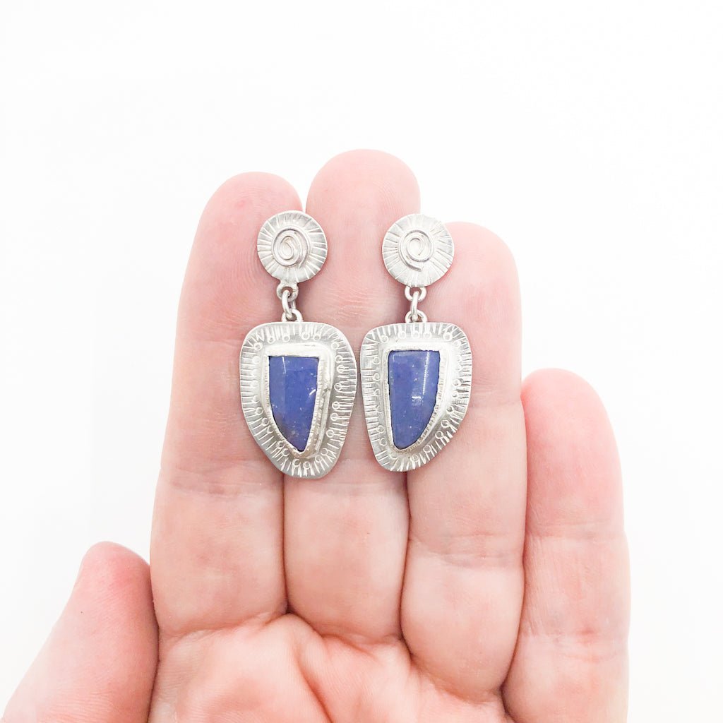 Laur Inspired Australian Opal Earrings with Spiral Post