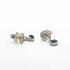Laur Inspired Sterling Sapphire Earrings with Spiral Post