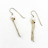 Sterling Crane with White Pearl Earrings