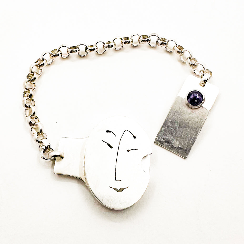 Unmentionables Clasp Bracelet with Sugalite Stone