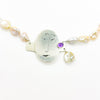 Unmentionables Necklace with Off White Baroque Pearls and Amethyst