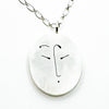 Sterling Large Double Face Necklace