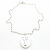 Sterling Large Double Face Necklace