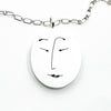 Sterling Large Double Face Necklace