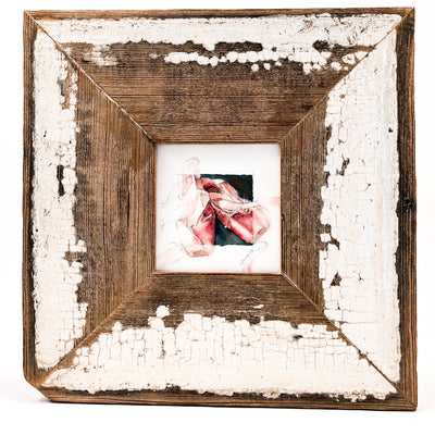 watercolor painting Toes in rustic frame by Wanda Cox