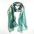 Turquoise Painting of Cotton Scarf by Wanda Cox