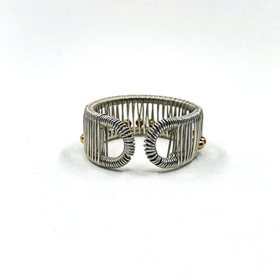 back side view of Sterling Ring with Gold Filled Balls by Tana Acton