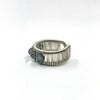 left side view of Sterling Ring with Round Faceted Labradorite Beads by Tana Acton