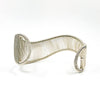 back side view of Sterling Asymmetrical L Wave Cuff by Tana Acton