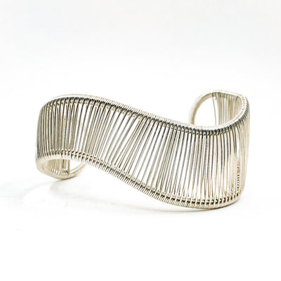 Sterling Asymmetrical L Wave Cuff by Tana Acton