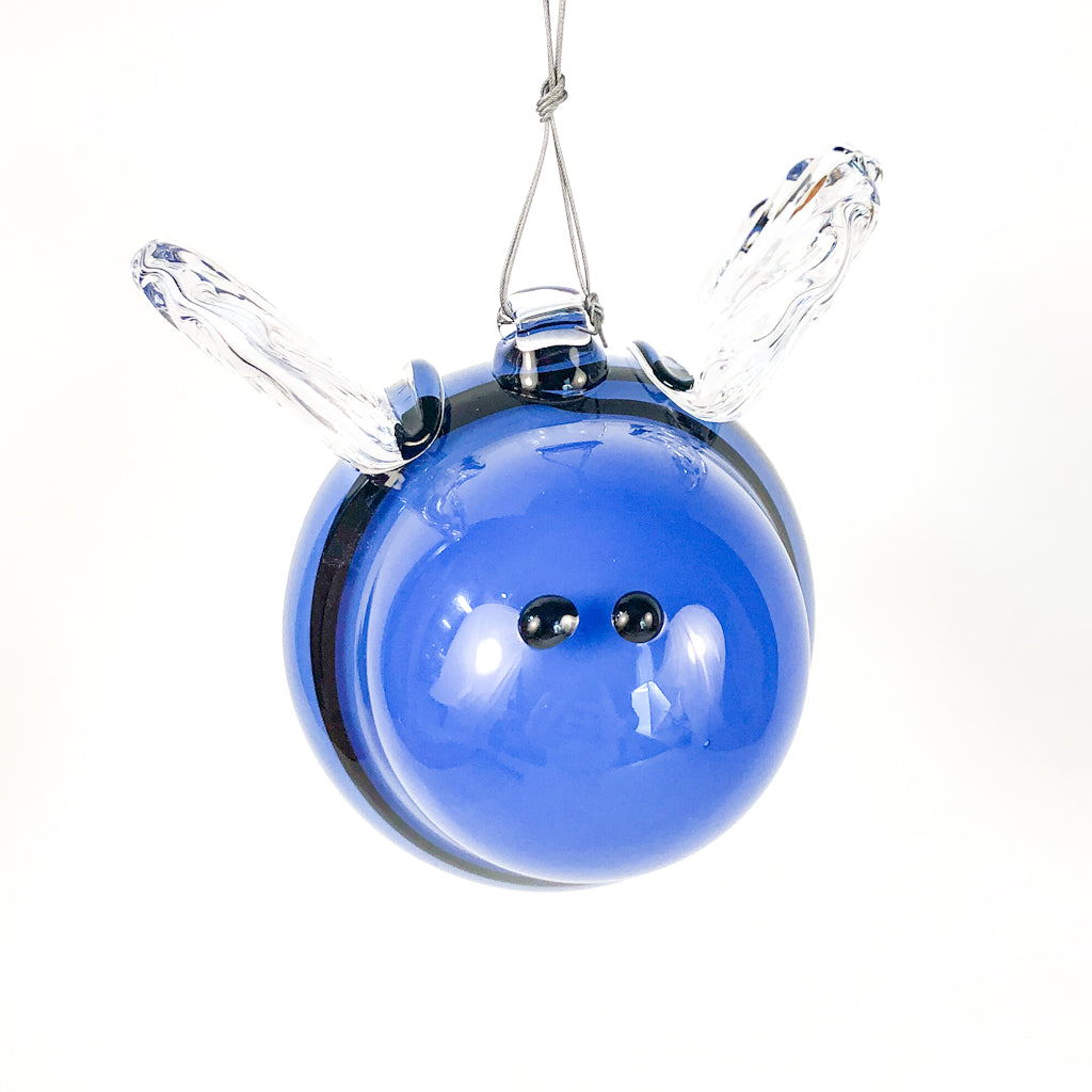 Blue Blown Glass Bee
