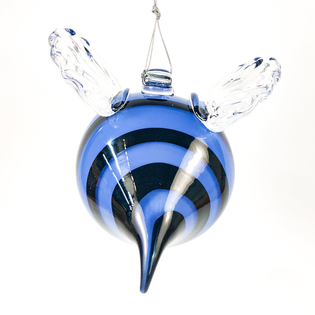 Blue Blown Glass Bee