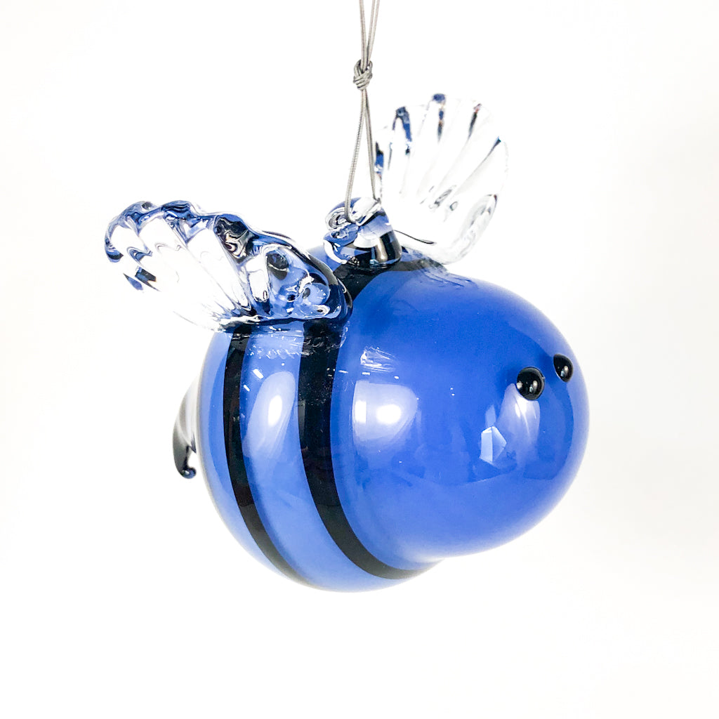 Blue Blown Glass Bee