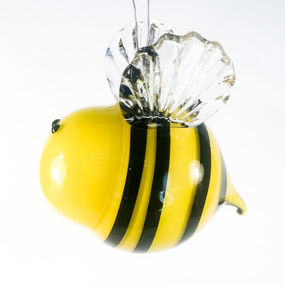 alternate view of Yellow Blown Glass Bee by Jennifer Nauck