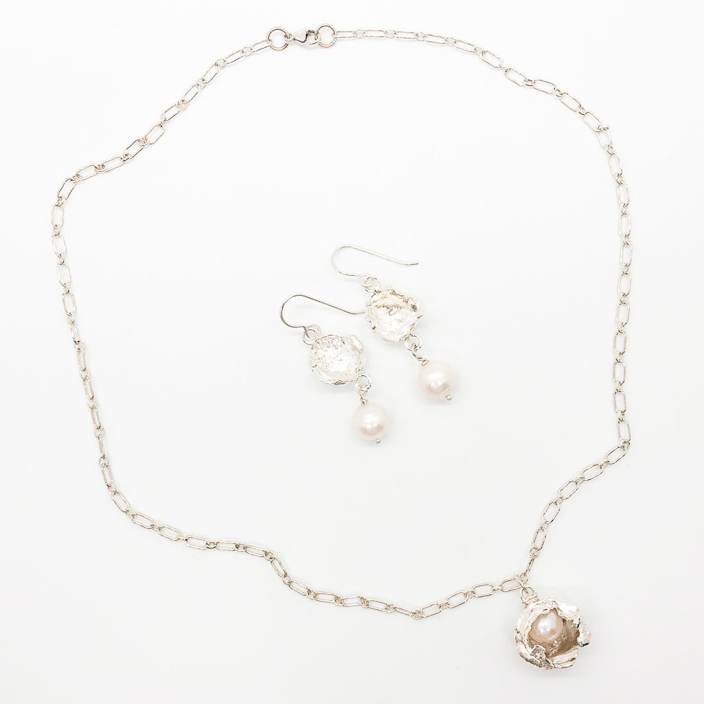 Long Raindrop Pearl Necklace - Raiford Gallery Inc