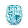 Teal Speckled Wine Tumbler by Nate Nardi