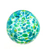 bottom view of Blue & Green Speckled Wine Tumbler by Nate Nardi