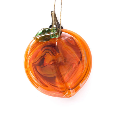 Handblown Glass Peach Ornament by Nate Nardi