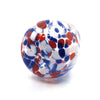 bottom view of Red, White, and Blue Speckled Wine Tumbler by Nate Nardi