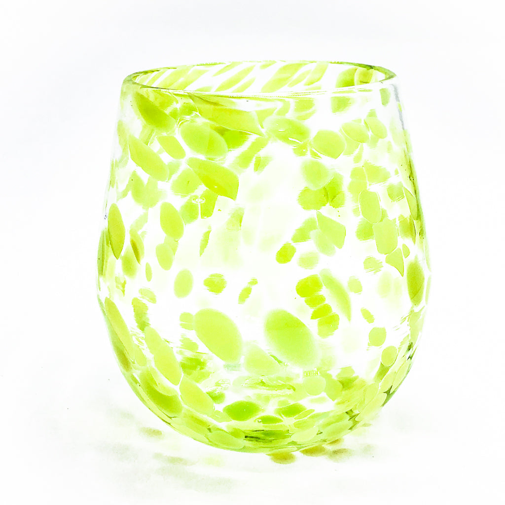 Chartreuse Speckled Wine Tumbler