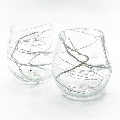 White Zizzle Wine Tumbler