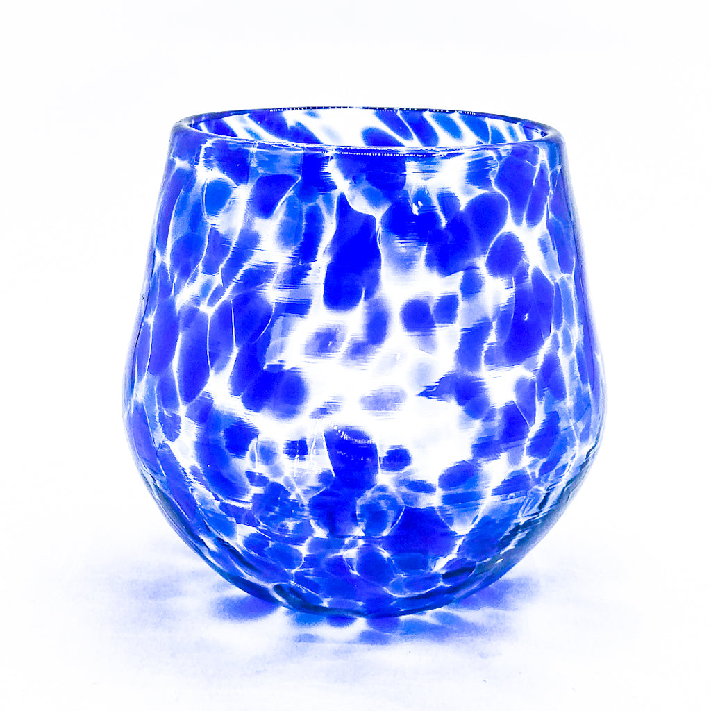 Cobalt Speckled Wine Tumbler