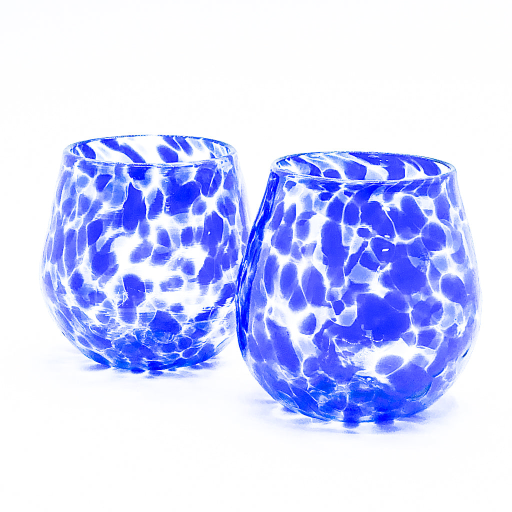 Cobalt Speckled Wine Tumbler